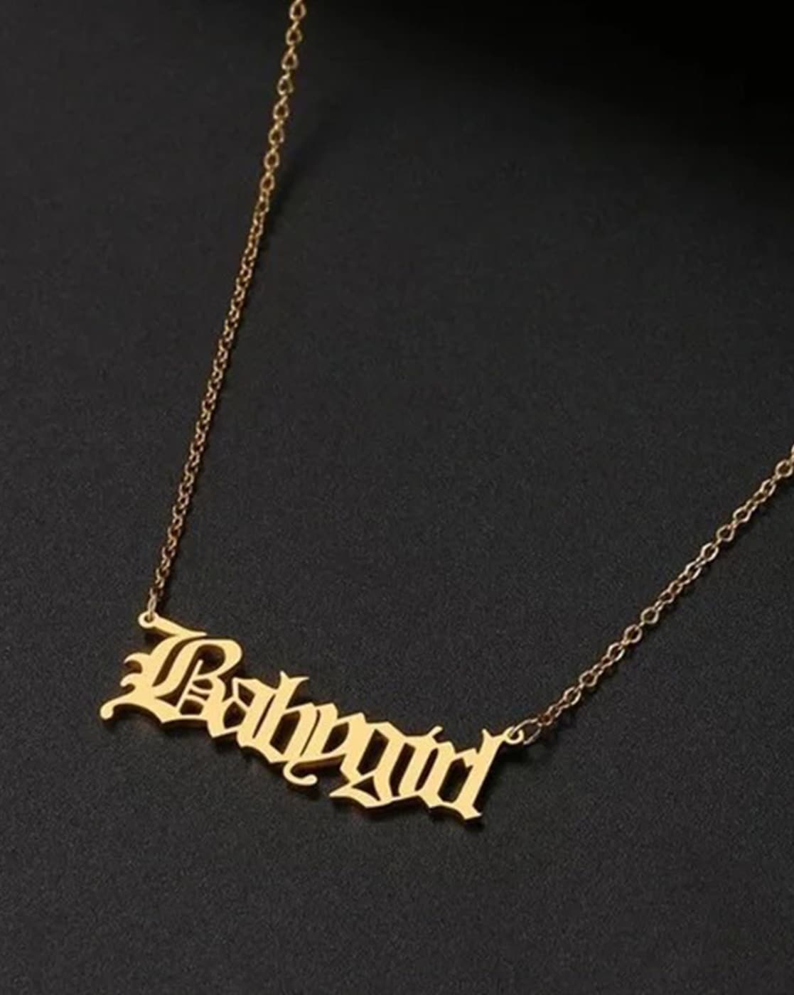 Gold Plated Custom Name Necklace – ValasMall-India