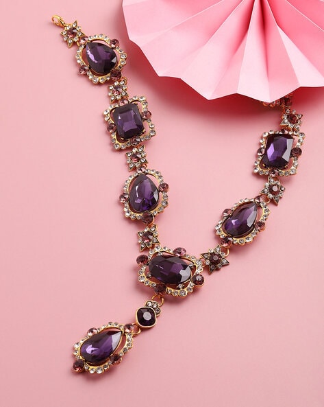 Amethyst Crystal Moon Purple Iolite Silver Circle Pendant Necklace – My  Mystic Gems