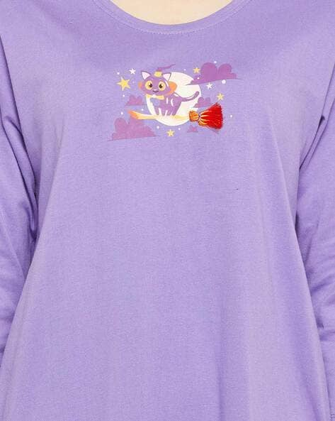 Purple discount night shirt