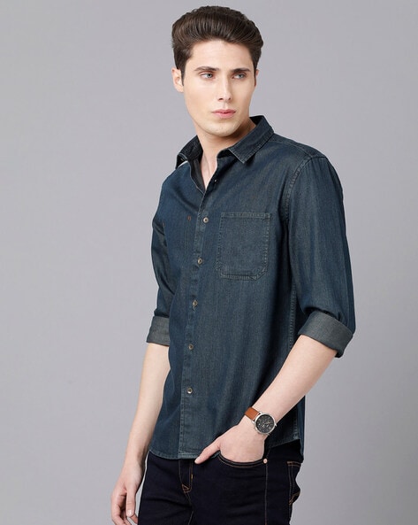 RSQ Mens Textured Denim Shirt - INDIGO | Tillys