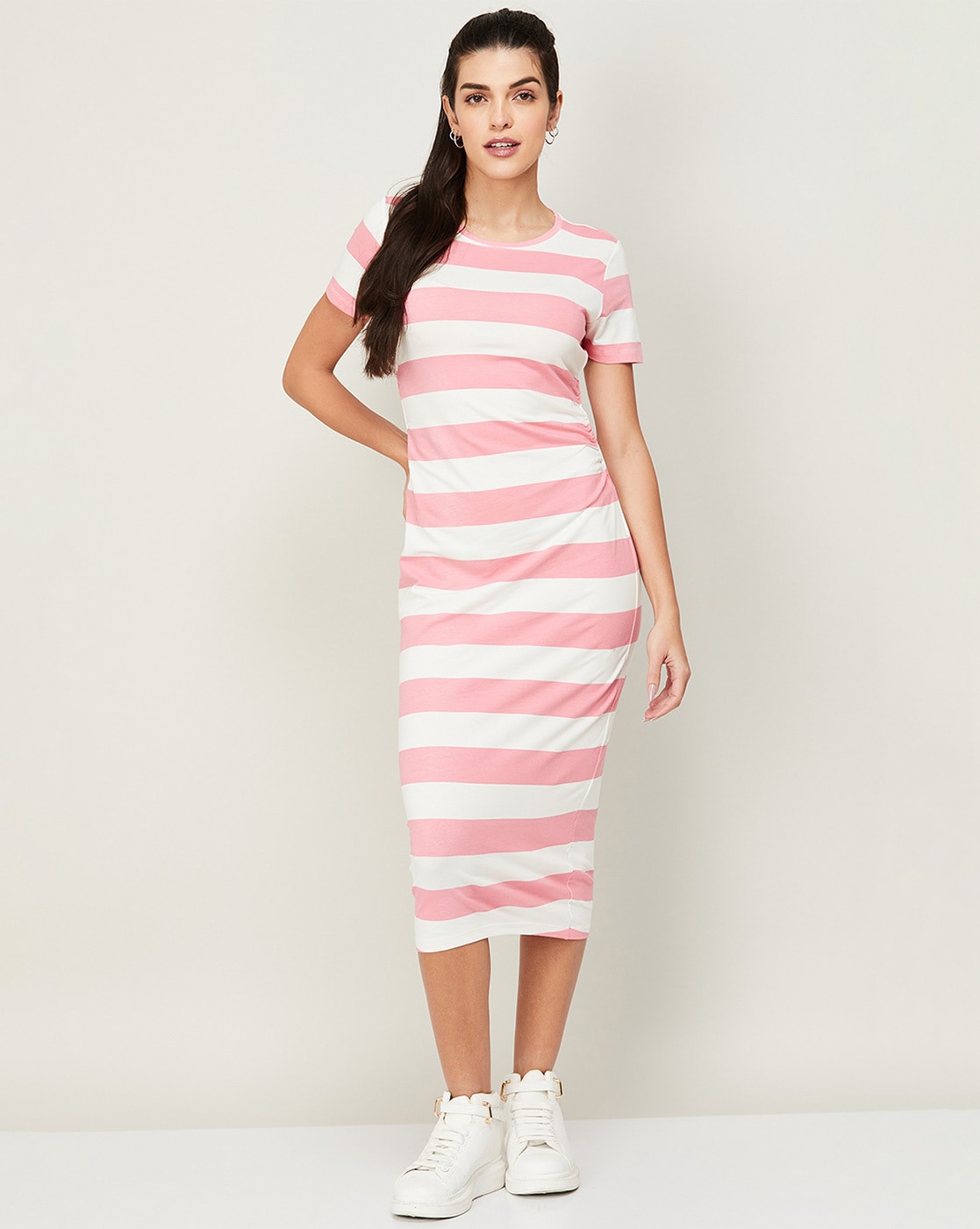 Fanci Club - White Apple Cocktail Dress in Pink • Curated By KT