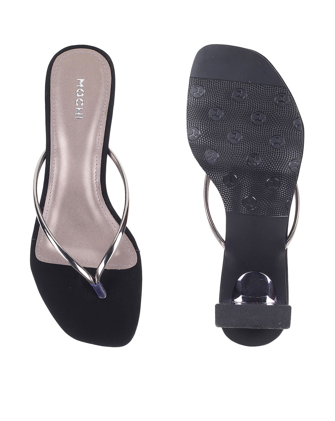 Buy online Black Block Heel Sandal from heels for Women by Mochi for ₹1619  at 37% off | 2024 Limeroad.com