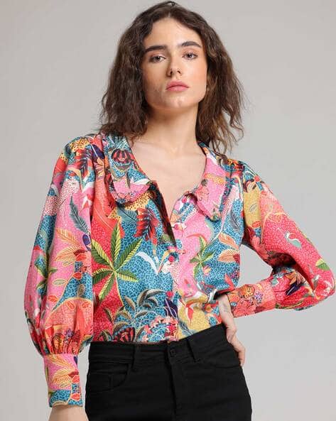 Shaye Leaf Print Full-Sleeve Shirt