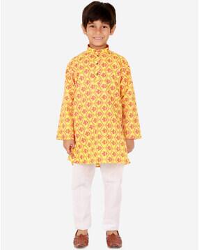 pro-ethic(style developer) Ethnic Print Kurta Pyjamas Set-picture-16