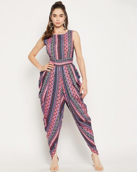 Uptownie Lite Printed Sleeveless Jumpsuit