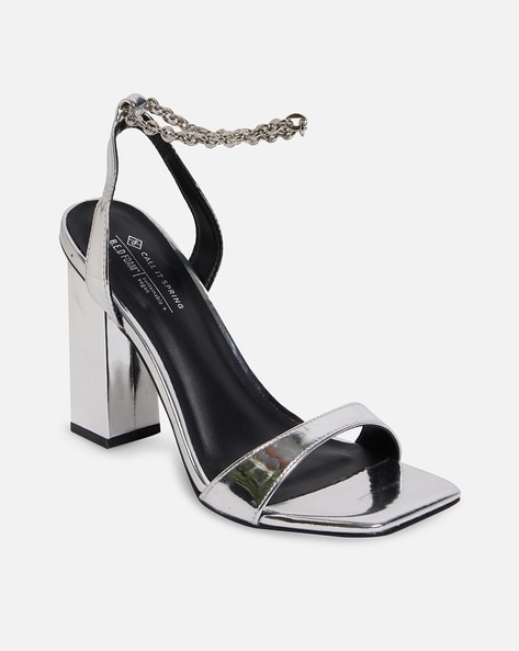 Buy Silver Heeled Sandals For Women By Call It Spring Online | Ajio.Com