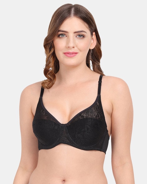 Push-Up Bra with Lace Panel