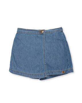 kiddopanti Flat-Front Denim Shorts-picture-14