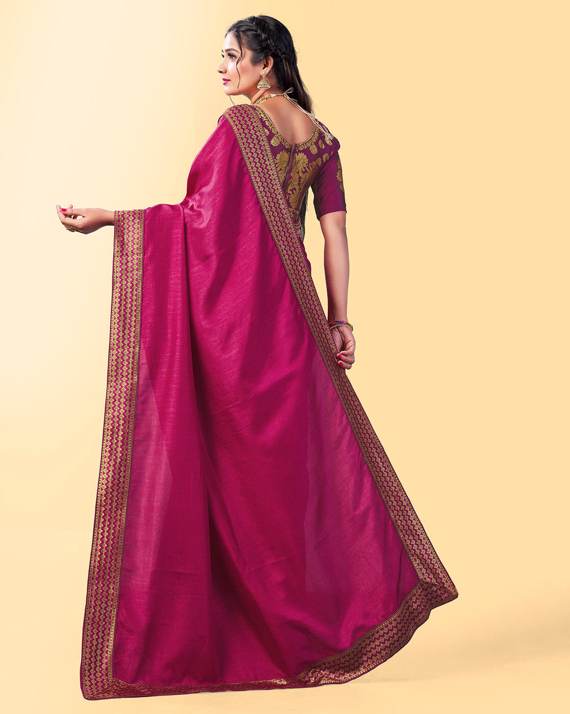 Craftsvilla - Rs. 3699. Click here to buy: http://www.craftsvilla .com/catalog/product/view/id/718997/s/classic-half-half-saree/ | Facebook