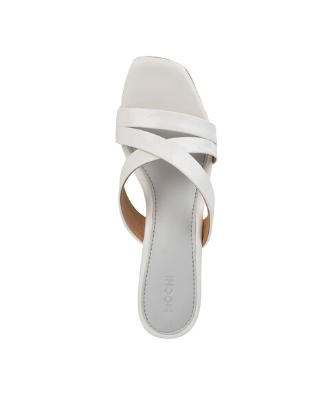 Buy White Heeled Sandals for Women by Mochi Online