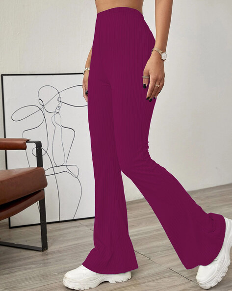 Buy Wine Trousers & Pants for Women by Sugathari Online