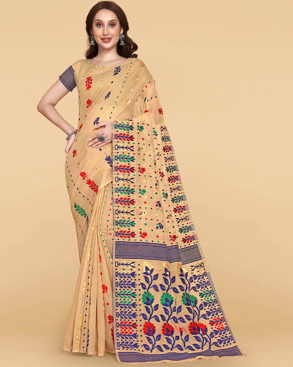 Dhakai jamdani deals saree snapdeal