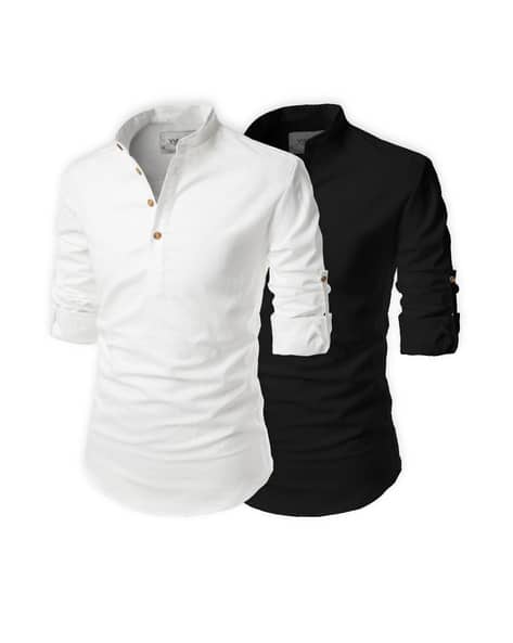 Pack of 2 Slim Fit Shirt Kurtas