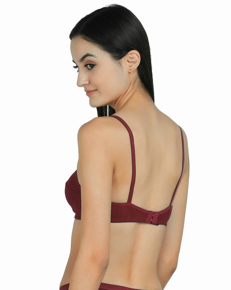 Buy VS Beauti Maroon Lighlty Padded Lace Bra for women Online at Best  Prices in India - JioMart.