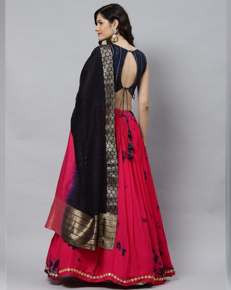 Pink And Black Tfm Gorgeous Lehenga Choli at Rs 620 in Surat | ID:  19501871273