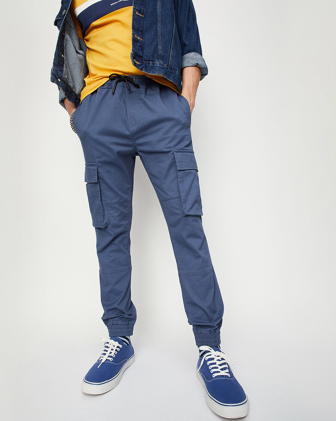 Buy Aqua Trousers & Pants for Men by HENCE Online | Ajio.com