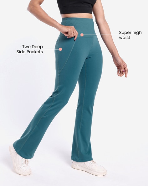 Buy Teal Track Pants for Women by BLISSCLUB Online