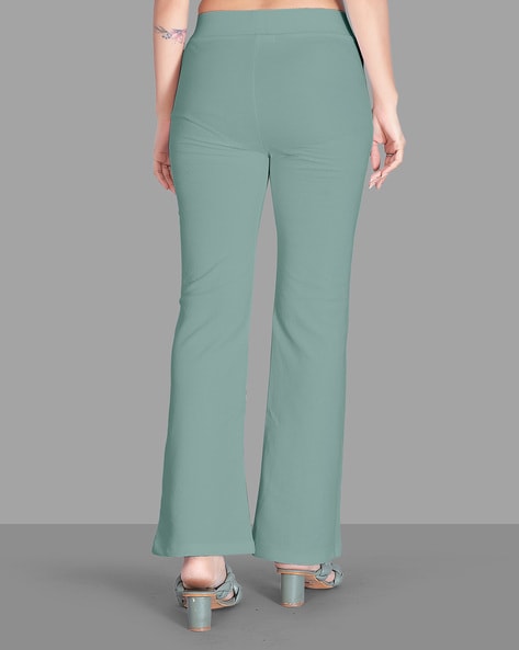 Buy Sea Green Trousers & Pants for Women by Silverfly Online