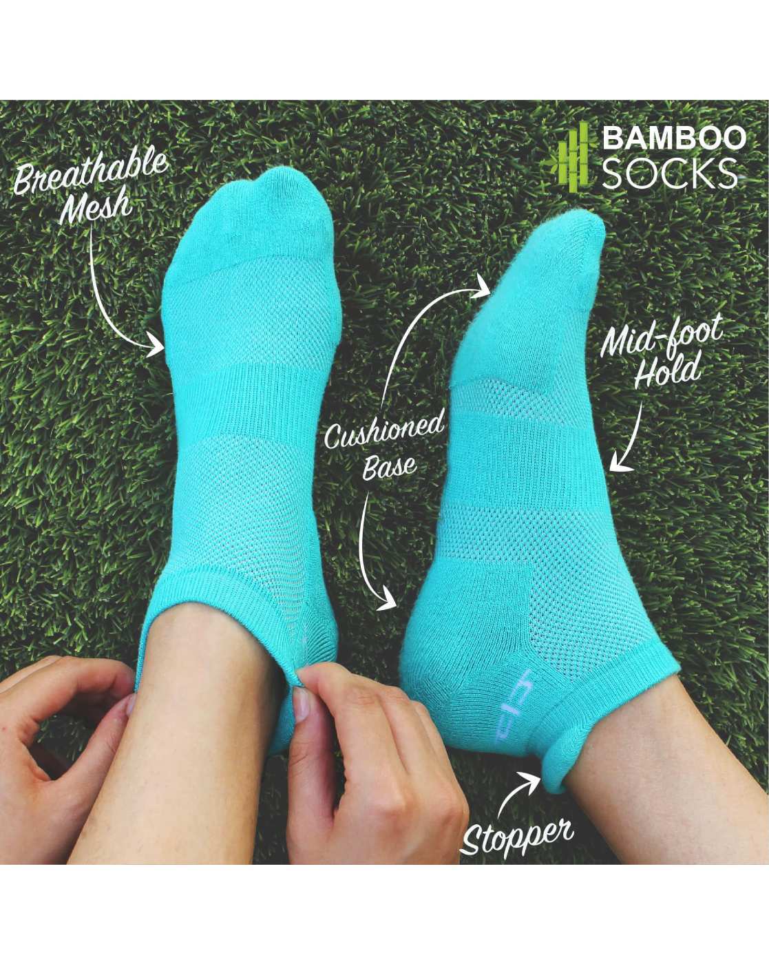 Bamboo Women Ankle Socks - 4 Pairs – Heelium