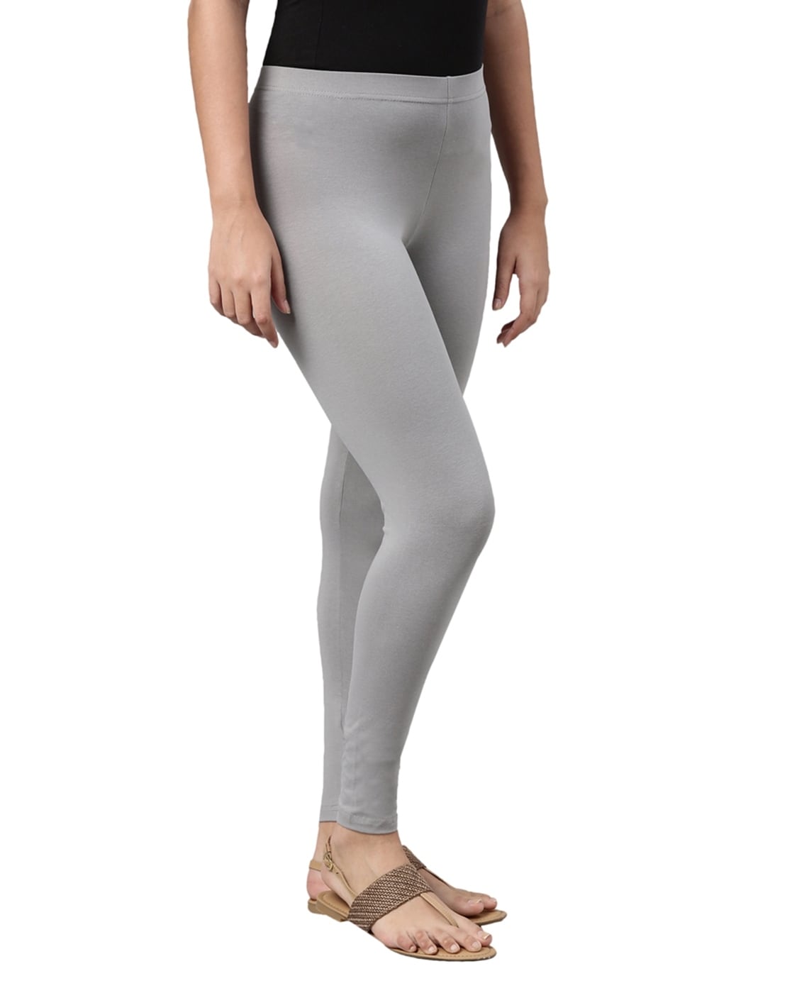 Buy Go Colors Women Grey Solid Stretch Leggings Online at Best Prices in  India - JioMart.