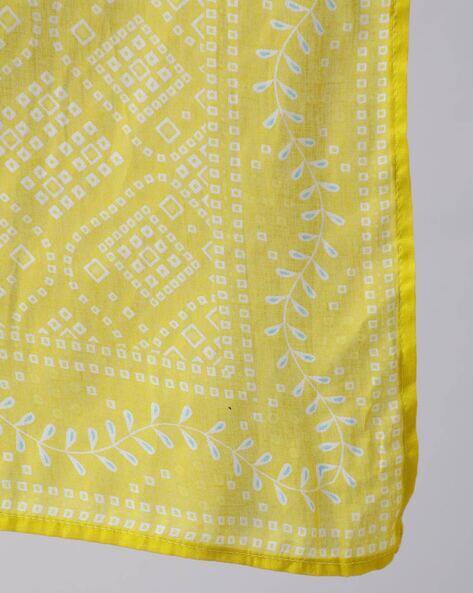 Bandhani Print Flared Kurta Set with Dupatta