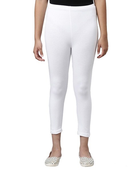 Buy Stunning Collection Capri Leggings for Girls White at Amazon.in