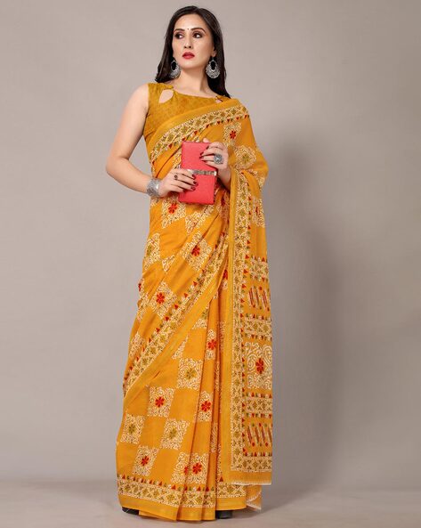 AMOUNEE-Buy authentic gujrati bandhani silk print saree online in ahmedabad  – AMOUNEE - Handloom & Handicraft