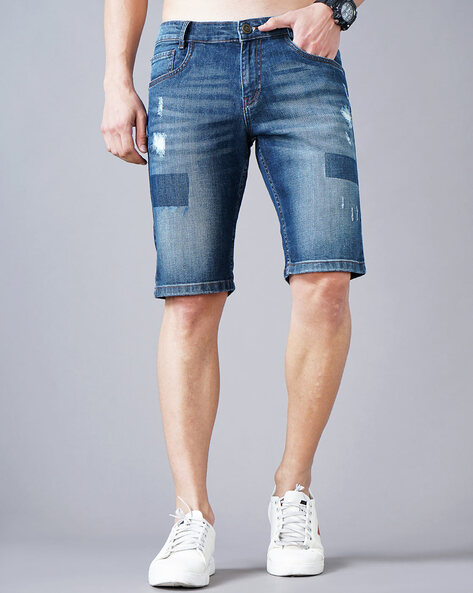 Knee-length denim shorts - Light denim blue - Ladies | H&M