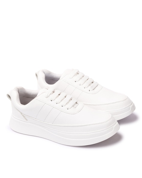 Buy online White Lace-up Sneaker from Sports Shoes & Sneakers for Women by  Shoe Island for ₹739 at 26% off | 2024 Limeroad.com