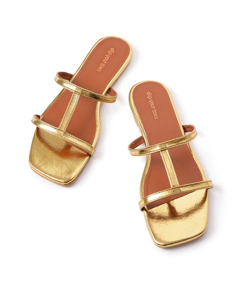 Gold Multi-Strap Heels – Dip Your Toes
