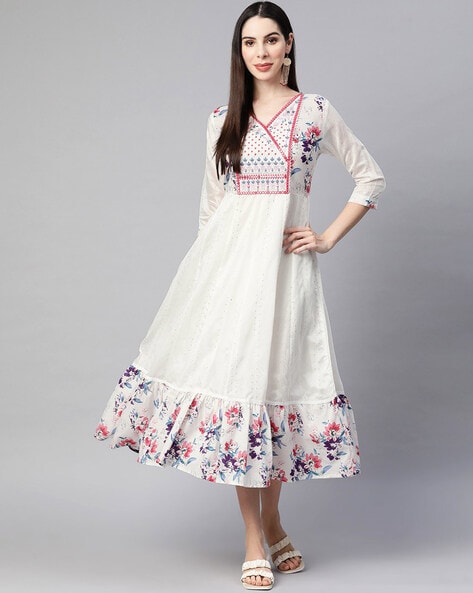 Roohaniyat Maxi Dresses  Buy Roohaniyat White Embroidery Dress Online   Nykaa Fashion