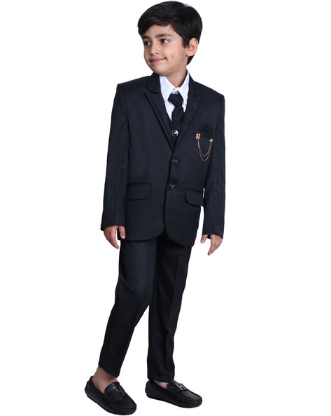 Buy Boy's Slim Fit Black Dress Pants Online in India - Etsy