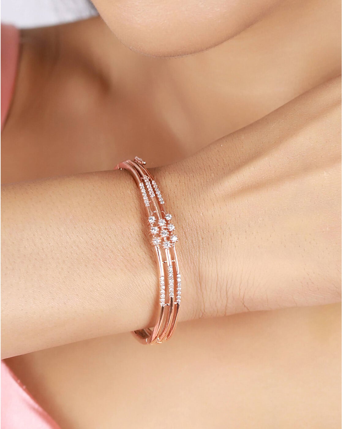 Buy Modern Gold Bracelet Design Open Type Bangle Bracelet Online