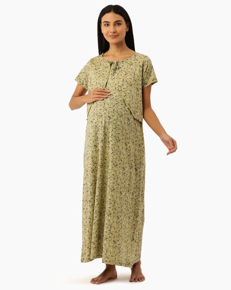 Buy LightoliveAop Nightshirts Nighti for Women by Nejo The New