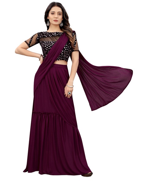 Buy Purple Sarees for Women by SHRITHI FASHION FAB Online