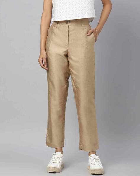 Buy Grey Trousers & Pants for Women by VAN HEUSEN Online | Ajio.com