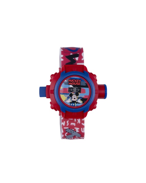 Disney Kids' MK1239 Time Teacher Mickey Mouse Watch with Red Rubber Strap :  Amazon.in: Fashion