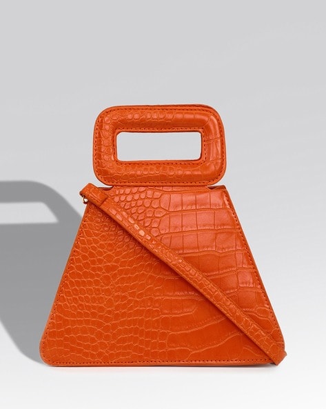 New Large Capacity Crossbody Bag With Orange Design Bubble Wrap | SHEIN IN