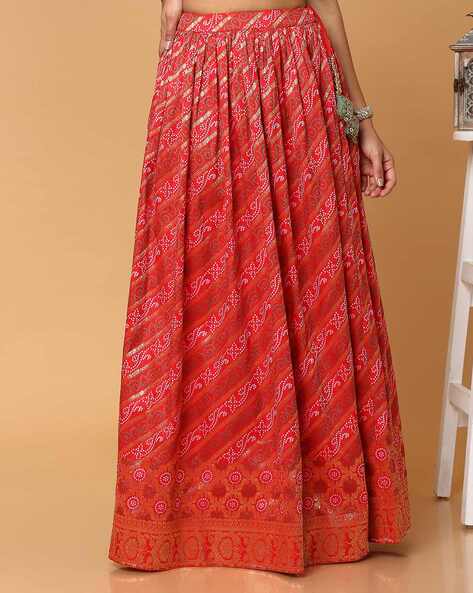 Salwar Studio Striped Print Skirt