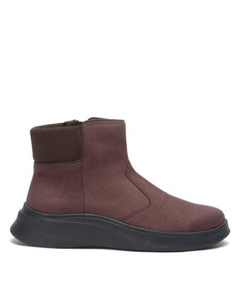 Leather Boots Loaff Fitflop Boots Brown Loaff Shorty Zip Boot