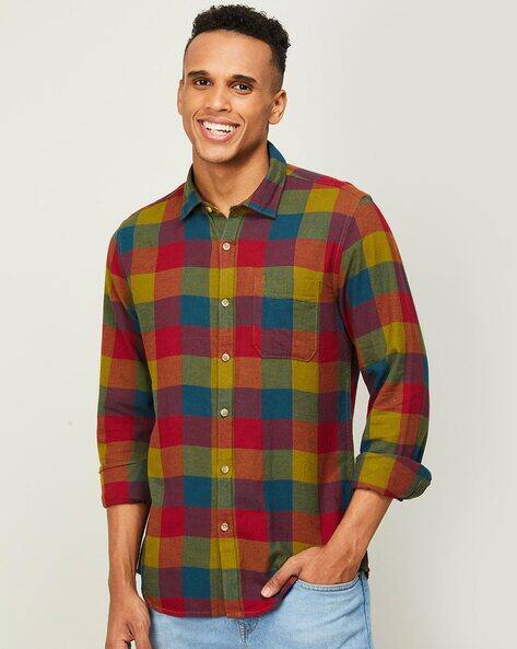 Checked Shirt with Patch Pocket