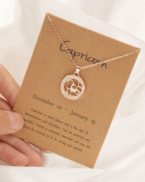 Capricorn zodiac necklace Gold Capricorn Necklace, Capricorn Constella -  Lily Daily Boutique