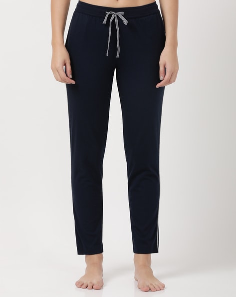 Plain Ladies Jockey Women Navy Blue Cotton Sports Pant, Waist Size: 28.0,  Model Name/Number: 1301 at Rs 636.49/piece in Ahmedabad