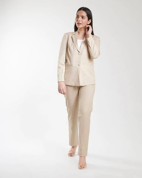 Buy online Pink Solid Blazer And Trousers Set from western wear for Women  by Deebaco for 1699 at 47 off  2023 Limeroadcom