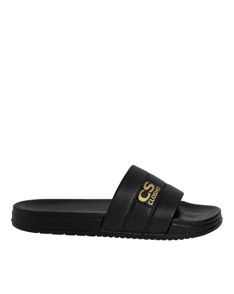 Mens black gucci online sliders