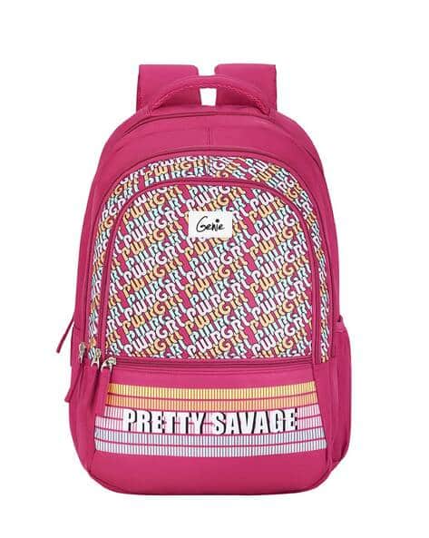 Genie Typographic Print Laptop Backpack