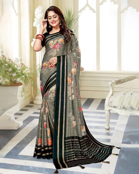 Vintage Collection » Khwaish Vishal Print Fancy Fabrics Sarees