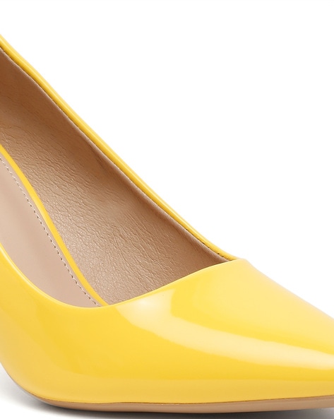 Luxury women's pumps - Yellow Crunch pumps Bottega Veneta