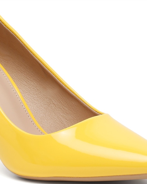 Yellow pointed toe on sale pumps