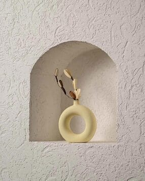 Ceramic Donut Vase with Matte Finish